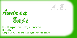 andrea baji business card